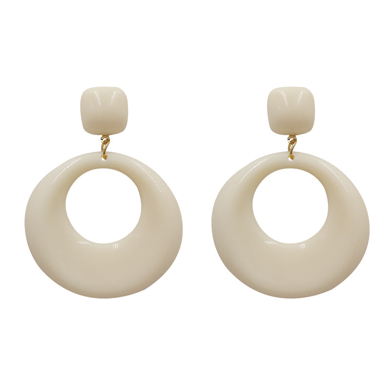 1 pair fashion women round earrings quality acrylic stud earrings wonderful jewellery best birthday gift E1410