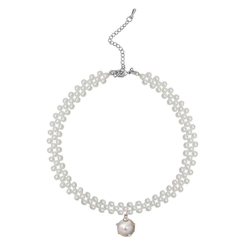 1 Piece Fashion Elegant Women Necklace Twine Pearls Pendant Clavicle Chain Best Birthday Gifts N161