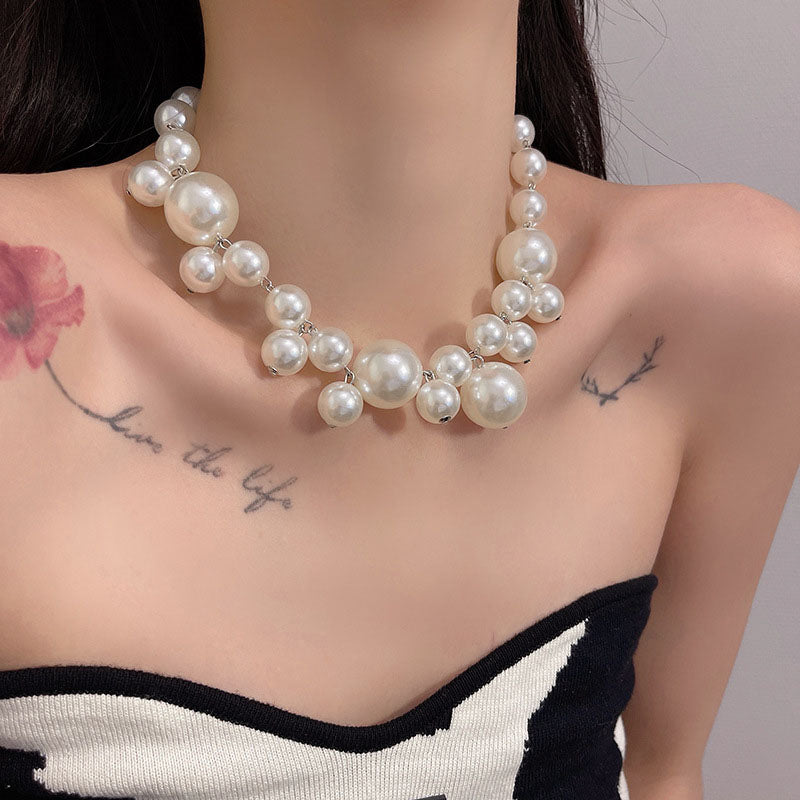 1Piece Elegant Imitation Pearls Necklace Fashion Women Clavicle Chain Choker N216
