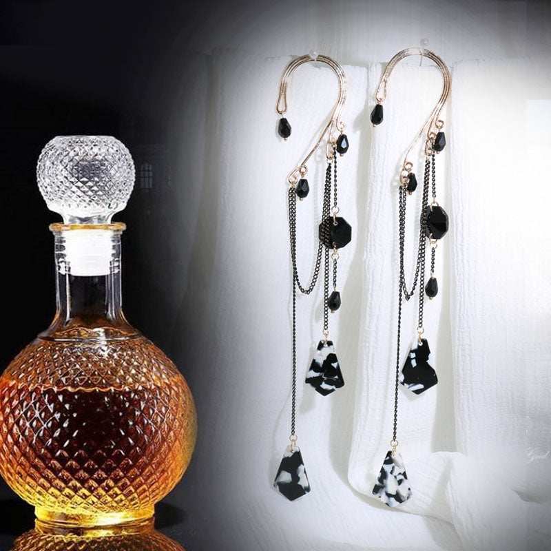 1 Pair Luxury Imitated Earhook Crystal Earrings Acrylic Pendan Fashion Jewelry E1153