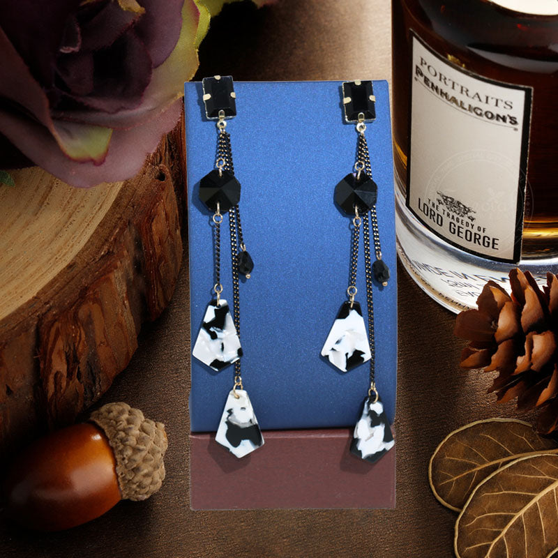 1 Pair Luxury Imitated Crystal Earrings Acrylic Pendan Fashion Jewelry E1145