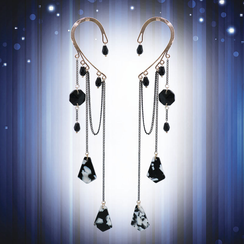 1 Pair Luxury Imitated Earhook Crystal Earrings Acrylic Pendan Fashion Jewelry E1153