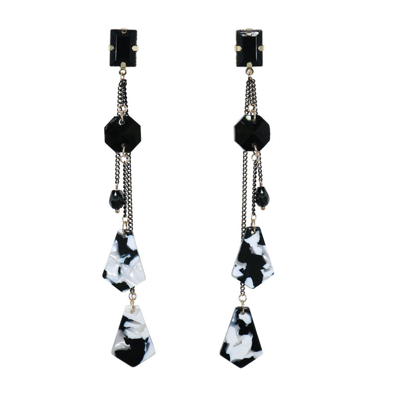 1 Pair Luxury Imitated Crystal Earrings Acrylic Pendan Fashion Jewelry E1145