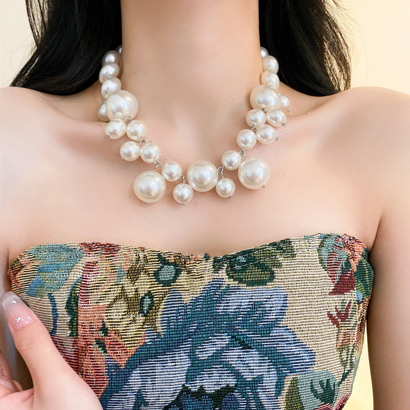 1Piece Elegant Imitation Pearls Necklace Fashion Women Clavicle Chain Choker N216