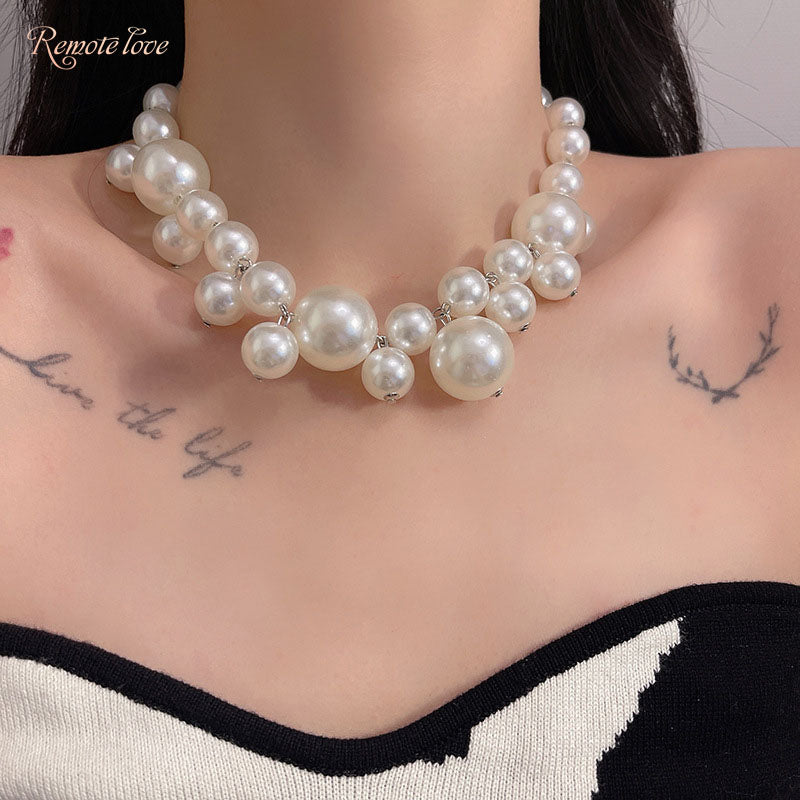 1Piece Elegant Imitation Pearls Necklace Fashion Women Clavicle Chain Choker N216