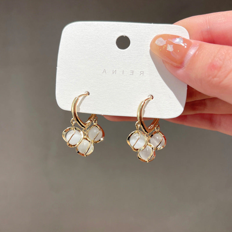 1 Pair Popular Women Stud Earrings Quality Alloy Bead pendant Earrings Elegant Jewellery Best Birthday Gift E1330