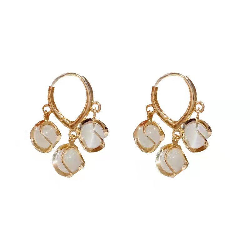 1 Pair Popular Women Stud Earrings Quality Alloy Bead pendant Earrings Elegant Jewellery Best Birthday Gift E1330