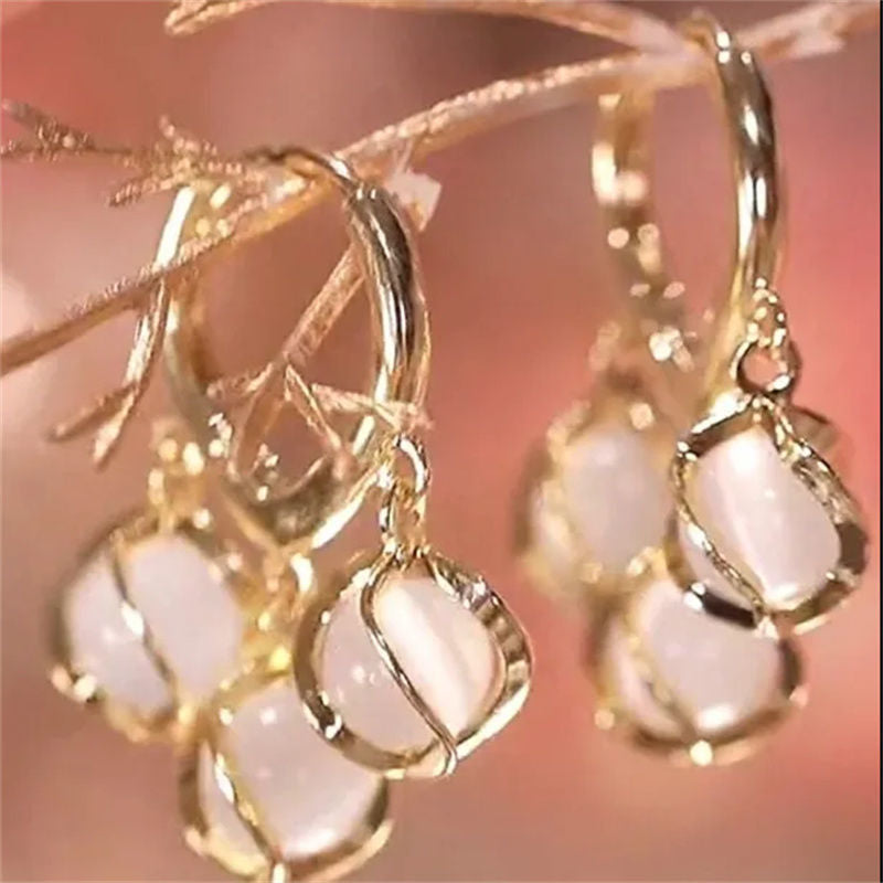 1 Pair Popular Women Stud Earrings Quality Alloy Bead pendant Earrings Elegant Jewellery Best Birthday Gift E1330