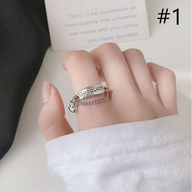 1 Piece Vintage Women Open Ring Fashion Accessories High Quality Alloy Pendant Wedding Ring Best Gifts J188