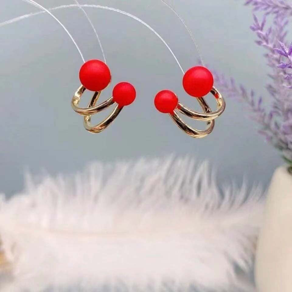 1 Pair Popular Women Stud Earrings Quality Alloy Faux pearl Earrings Elegant Jewellery Best Birthday Gift E1354