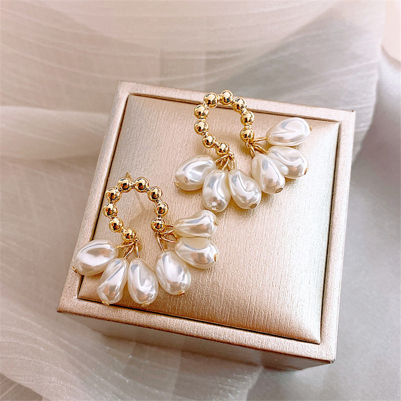 1 Pair Latest Imitaion pearls Earrings Fashion JewelryTassel Dangle Earring E1151 E765