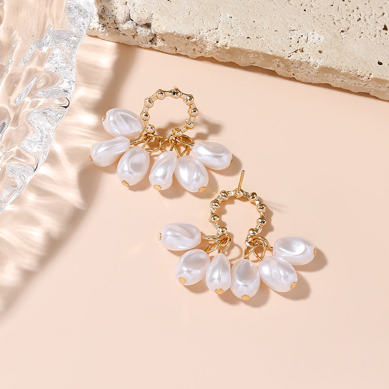 1 Pair Latest Imitaion pearls Earrings Fashion JewelryTassel Dangle Earring E1151 E765