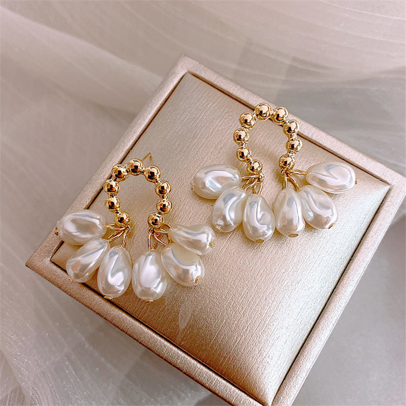 1 Pair Latest Imitaion pearls Earrings Fashion JewelryTassel Dangle Earring E1151 E765