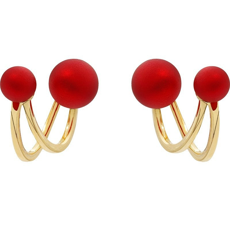 1 Pair Popular Women Stud Earrings Quality Alloy Faux pearl Earrings Elegant Jewellery Best Birthday Gift E1354